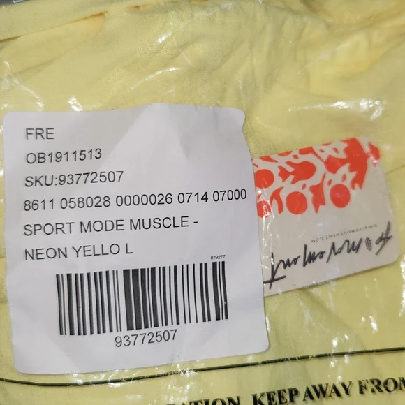 FP Movement Tempo Sport Mode Tank Top Yellow L Ruched Shirt Free People Athletic - Picture 13 of 13